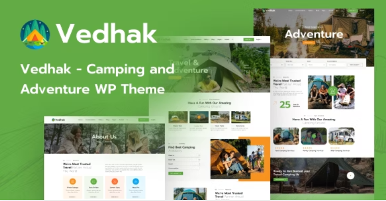 Vedhak- camping and adverture wordPress Theme