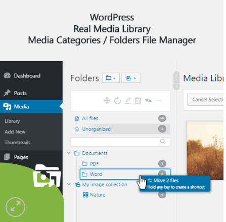 Real Media Library Media Library Folder & File Manager for Media Management in WordPress