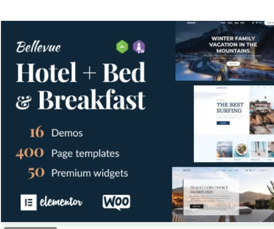 Hotel + Bed and Breakfast Booking Calendar Theme | Bellevue