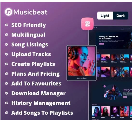 MusicBeat - Web Music Streaming WordPress Theme