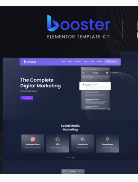 Booster - Digital Marketing Elementor Template Kit