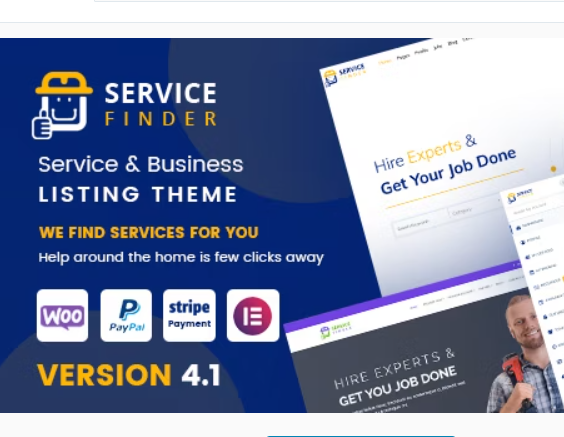 Service Finder - Provider and Business Listing WordPress Theme