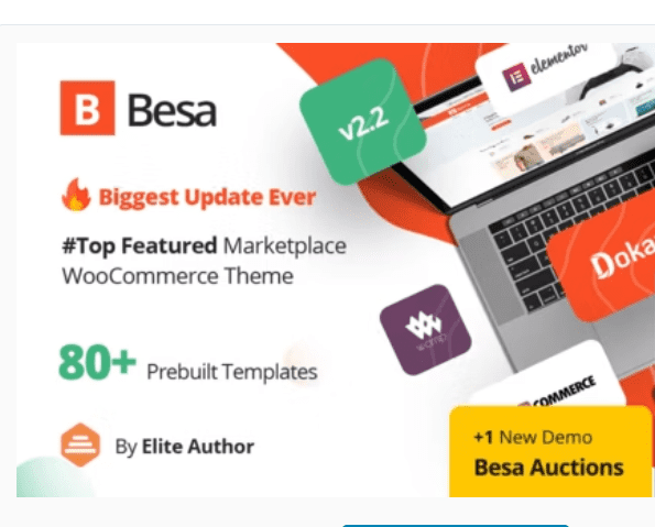 Besa - Elementor Marketplace WooCommerce Theme