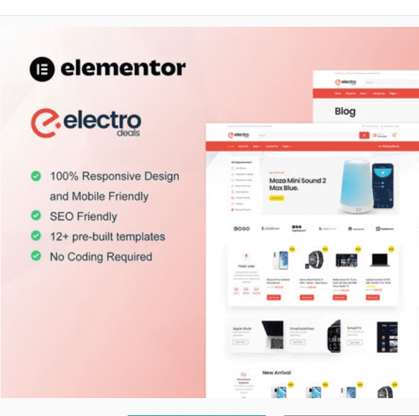 ElectroDeals - Woocommerce Electronic Store Elementor Template Kit