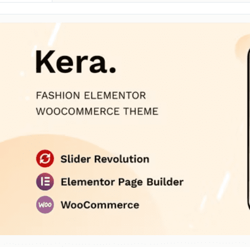 Kera - Fashion Elementor WooCommerce Theme