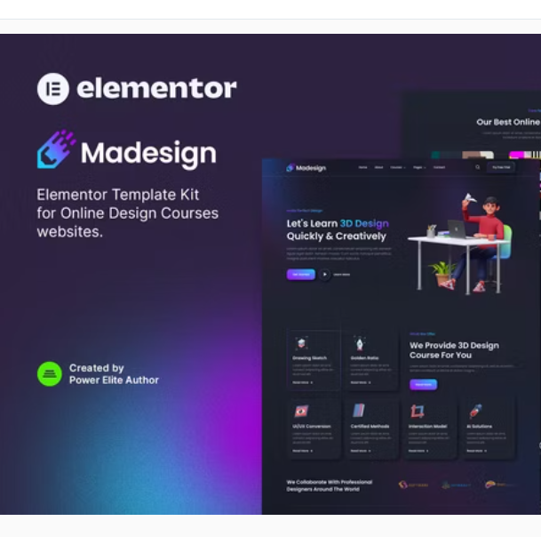 Madesign – Online Design Courses Elementor Template Kit