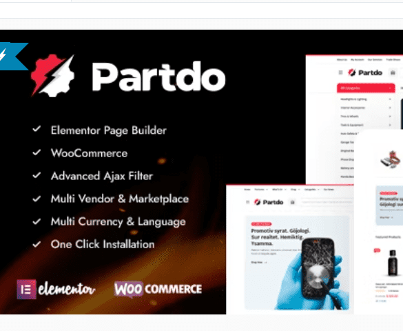 Partdo - Auto Parts and Tools Shop WooCommerce Theme