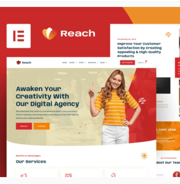 Reach - Digital Agency & Creative Elementor Template Kit