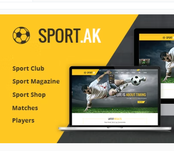 Sport.AK — Soccer Club and Sport HTML Template