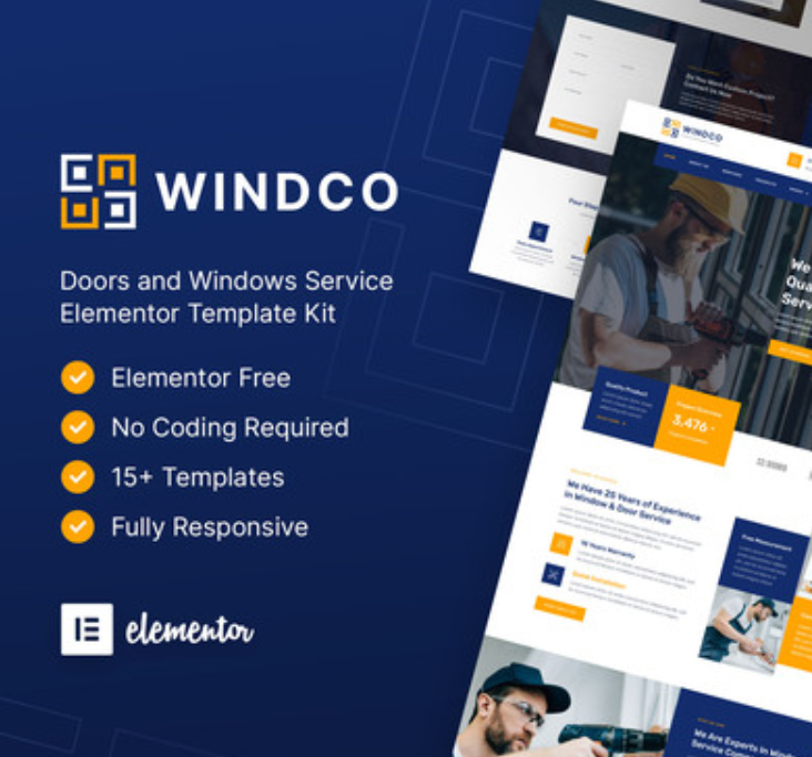 Windco – Doors & Windows Service Elementor Template Kit